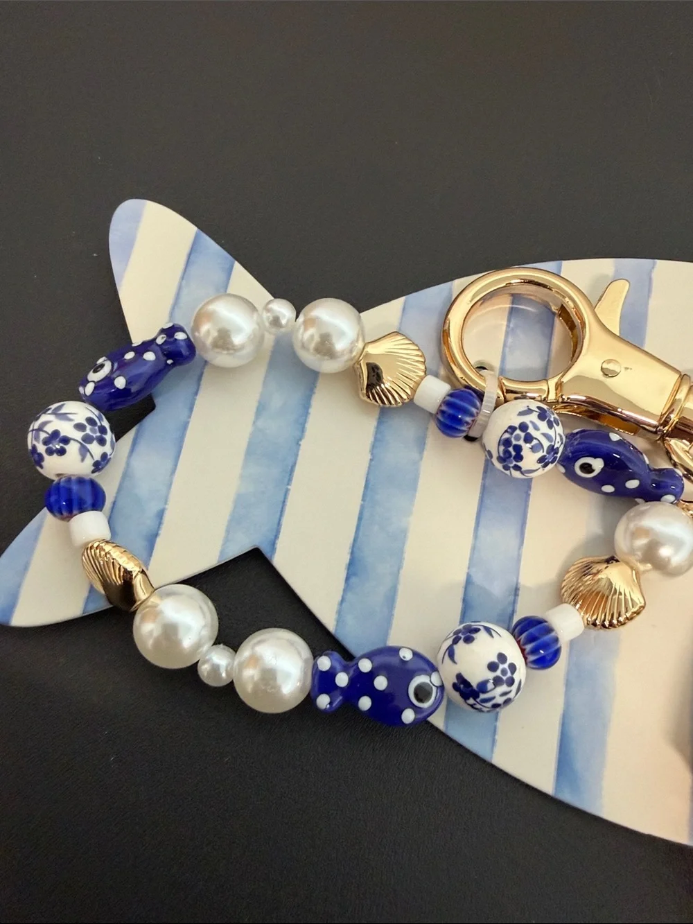 Piper K | Ceramic Cubic Zirconia Fish (Moves) Bag Charm 🐟